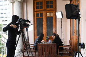 Filming on HKU Campus