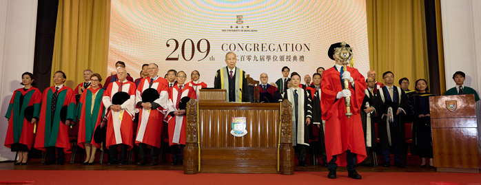 HKU confers honorary degrees upon four outstanding individuals at the 209th Congregation